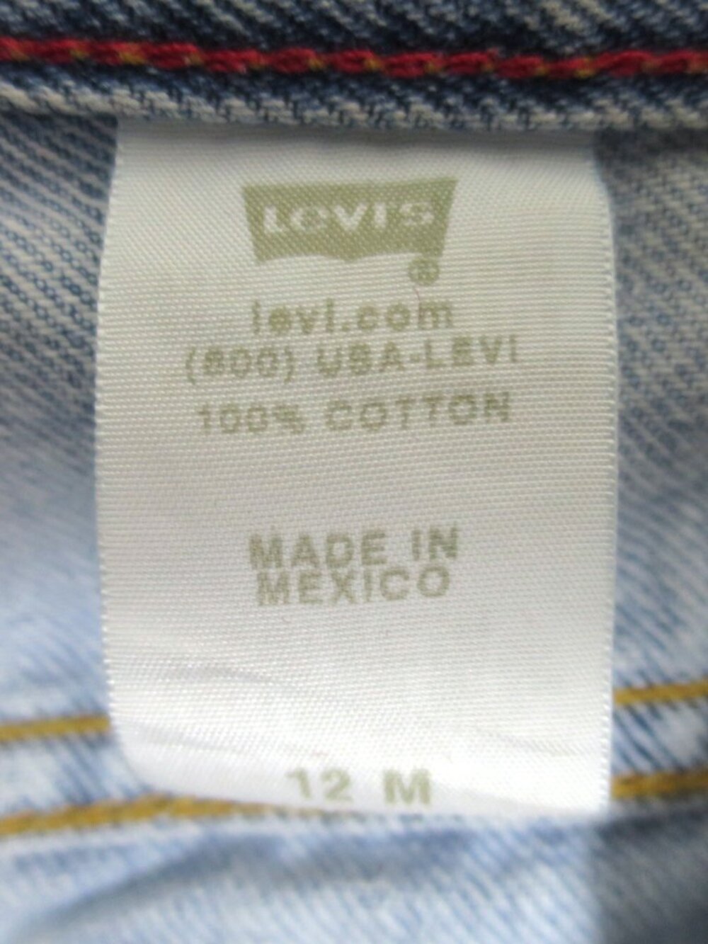 Vtg Levi's 550 Relaxed Tapered Fit Reworked Quilted Patchwork Jean Size 12M - Picture 8 of 8